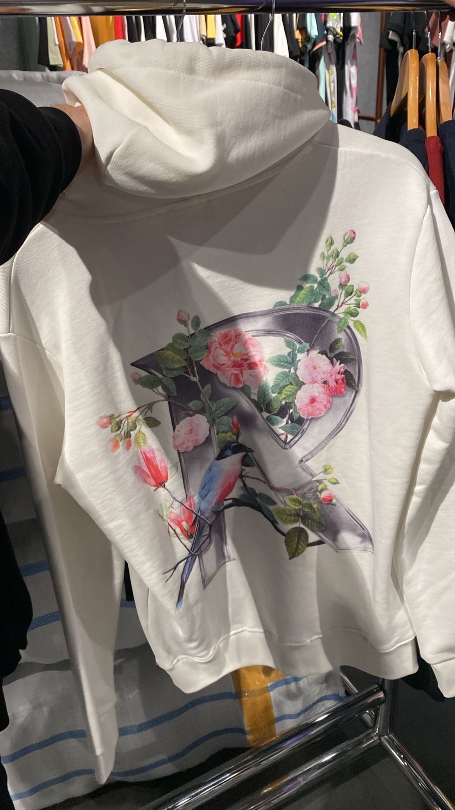 Floral Initial Hoodie