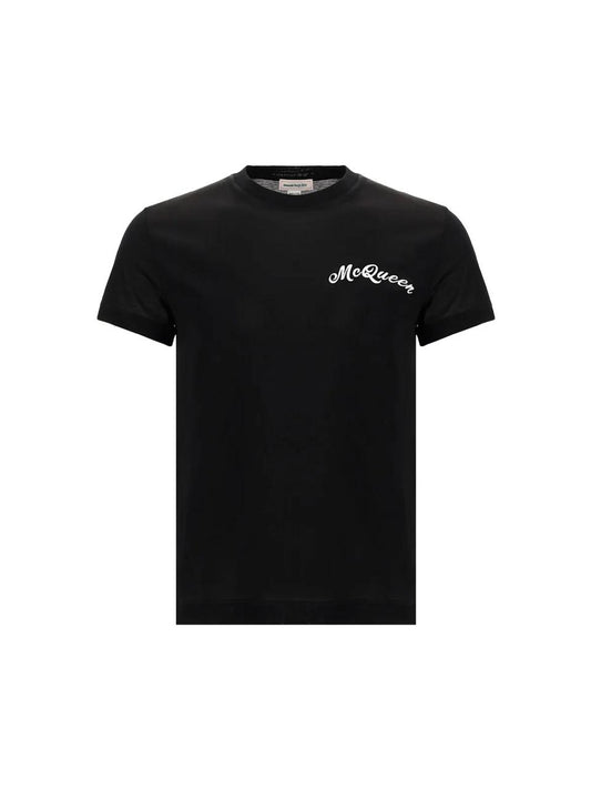 Alexander McQueen Logo Embroidered T-Shirt