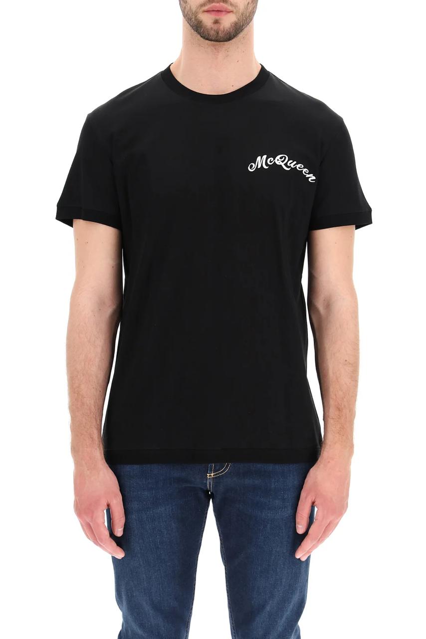 Alexander McQueen Logo Embroidered T-Shirt