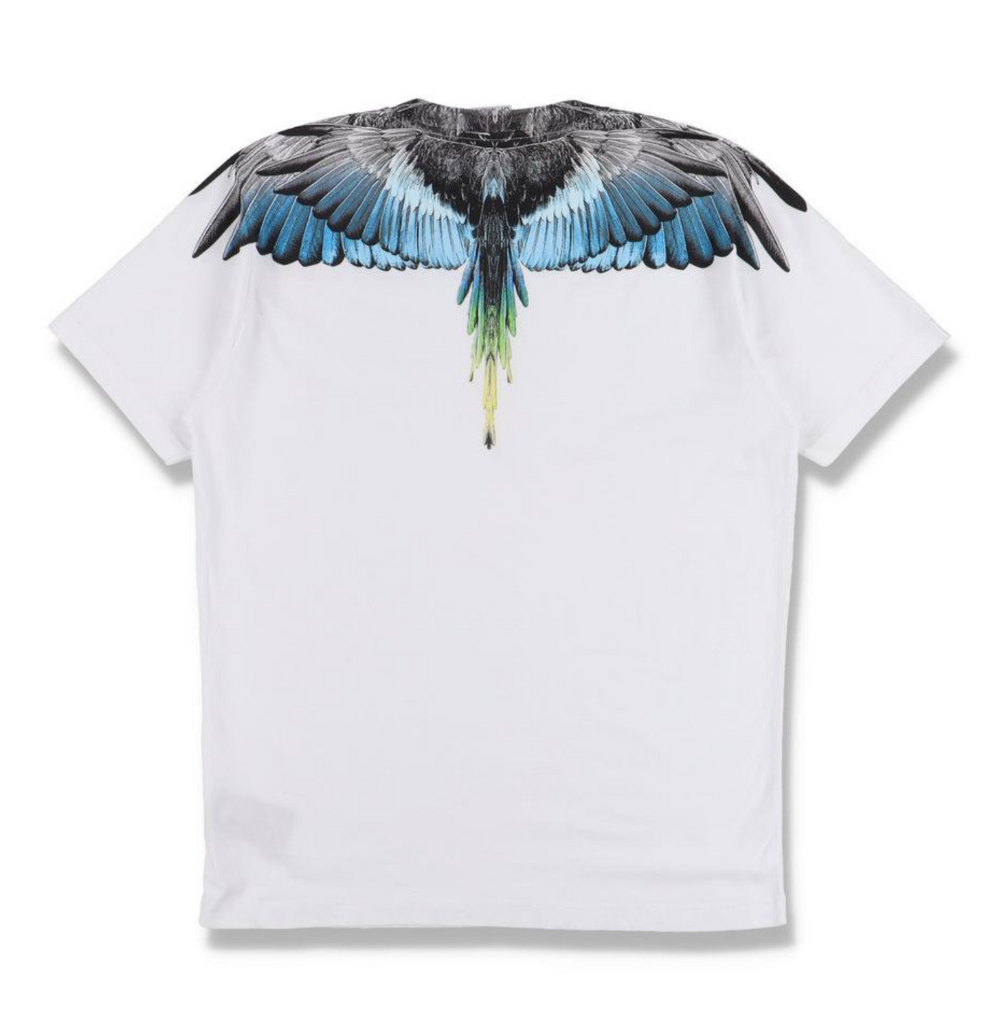 MARCELO BURLON WHITE AND BLUE WINGS PRINT T-SHIRT