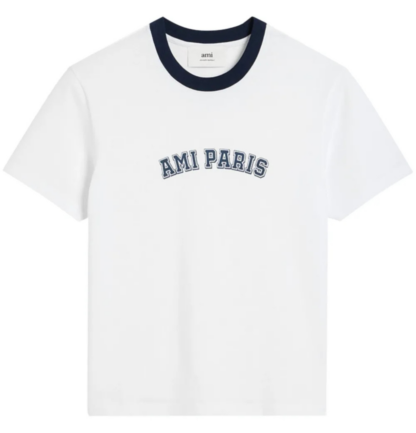 AMI Paris logo appliqué organic cotton t-shirt