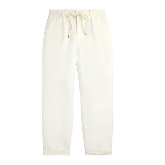 Lateef Relaxed-Fit Pleated Linen Pants